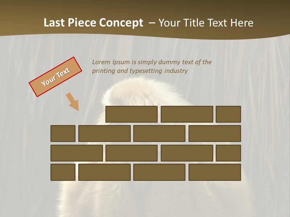 A Monkey Sitting On Top Of A Wooden Post PowerPoint Template