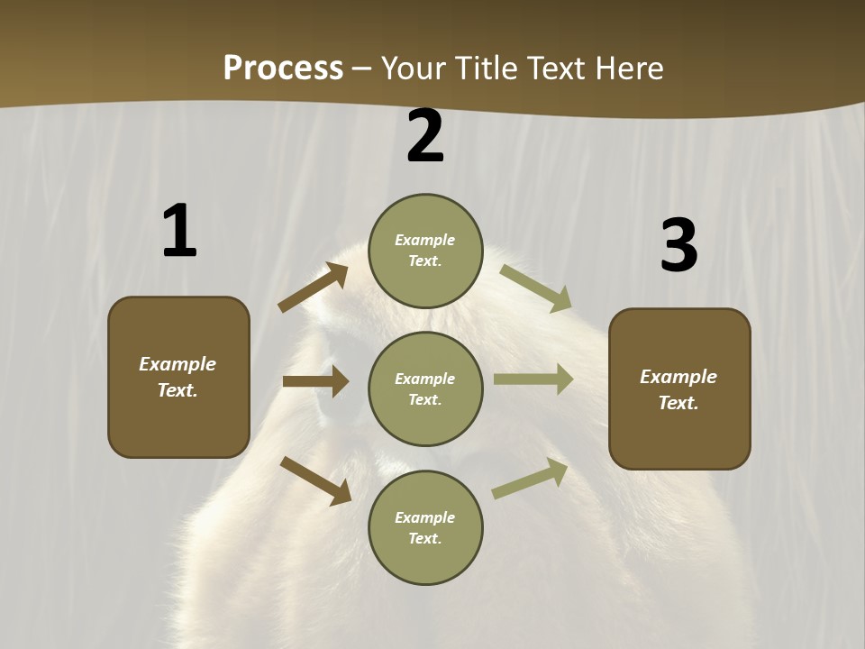 A Monkey Sitting On Top Of A Wooden Post PowerPoint Template