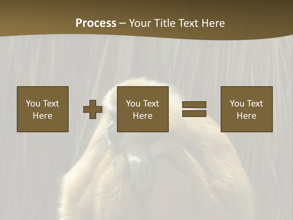 A Monkey Sitting On Top Of A Wooden Post PowerPoint Template