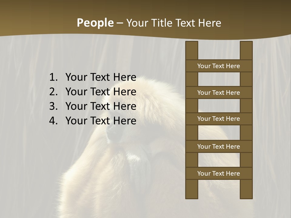 A Monkey Sitting On Top Of A Wooden Post PowerPoint Template