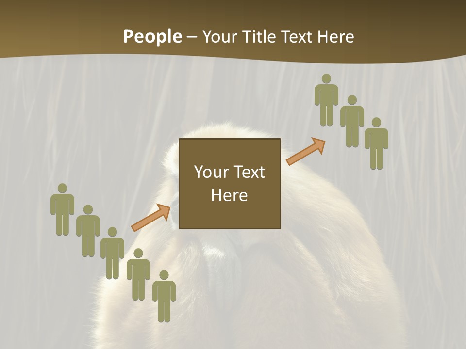 A Monkey Sitting On Top Of A Wooden Post PowerPoint Template