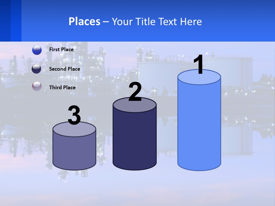 A Power Plant With A Blue Sky In The Background PowerPoint Template