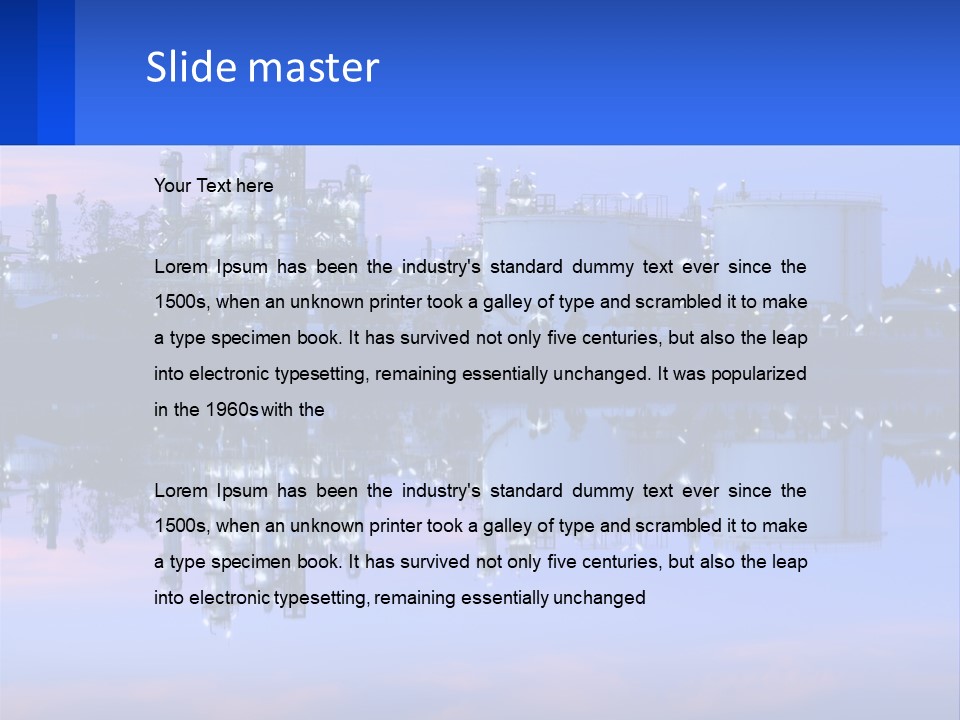 A Power Plant With A Blue Sky In The Background PowerPoint Template