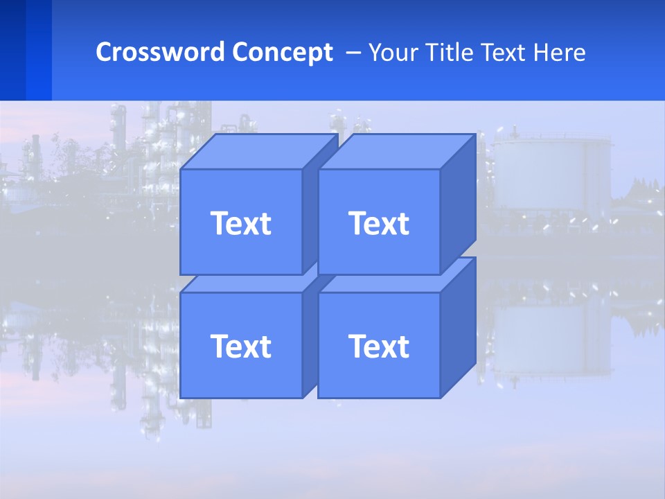 A Power Plant With A Blue Sky In The Background PowerPoint Template