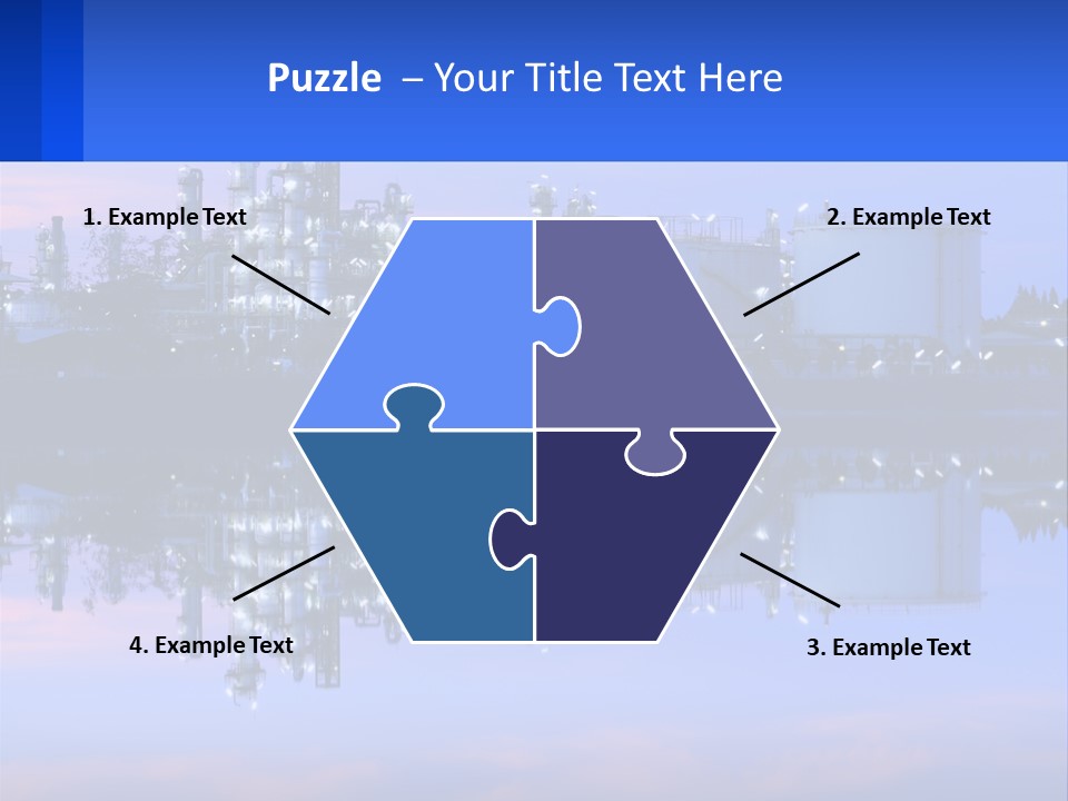 A Power Plant With A Blue Sky In The Background PowerPoint Template