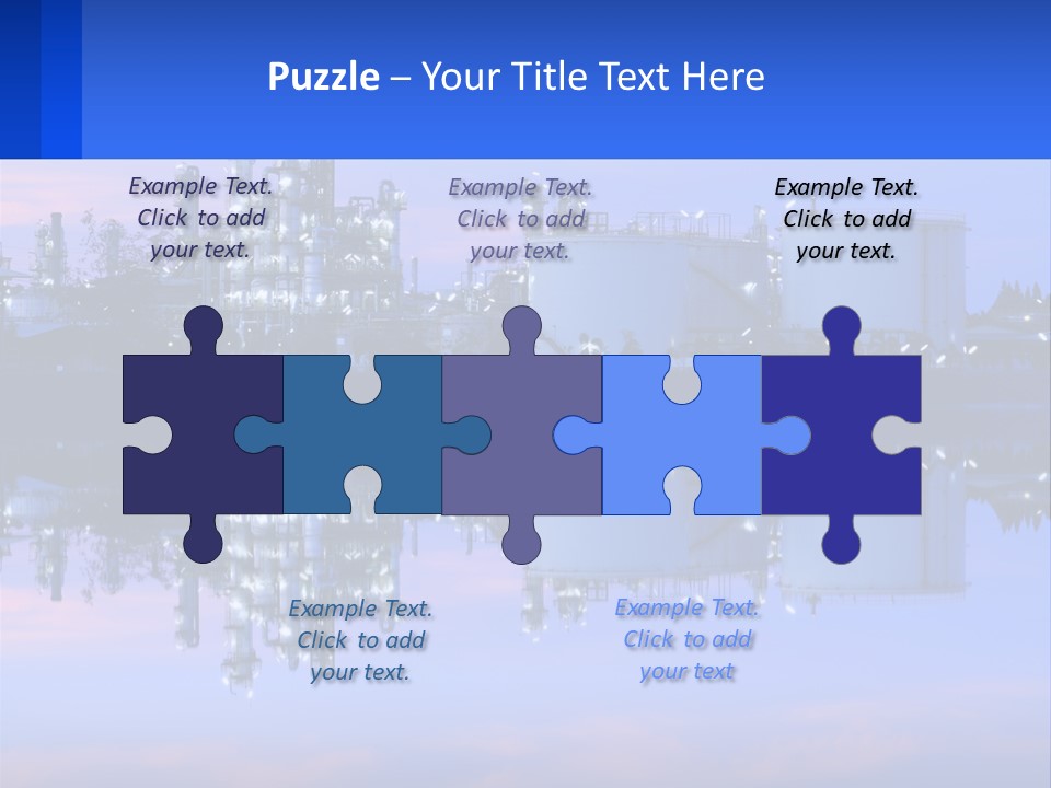 A Power Plant With A Blue Sky In The Background PowerPoint Template