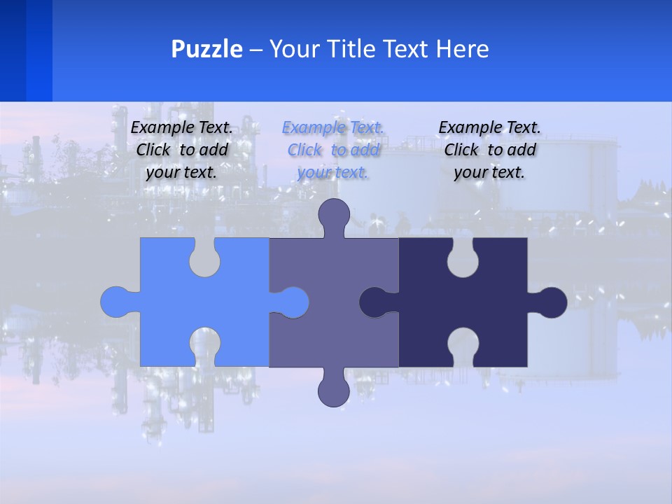 A Power Plant With A Blue Sky In The Background PowerPoint Template