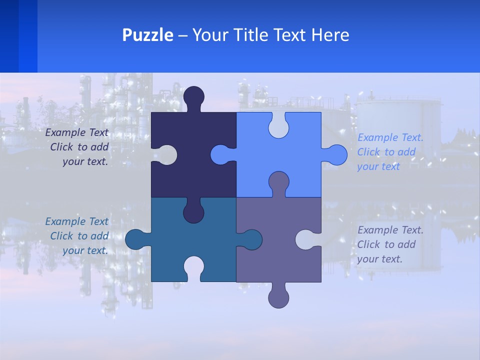 A Power Plant With A Blue Sky In The Background PowerPoint Template