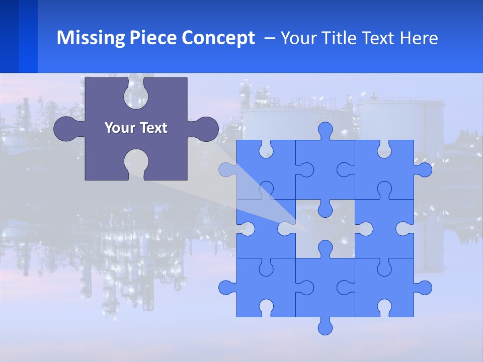 A Power Plant With A Blue Sky In The Background PowerPoint Template