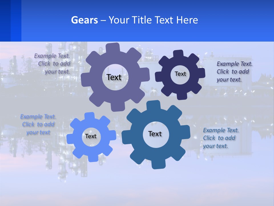 A Power Plant With A Blue Sky In The Background PowerPoint Template