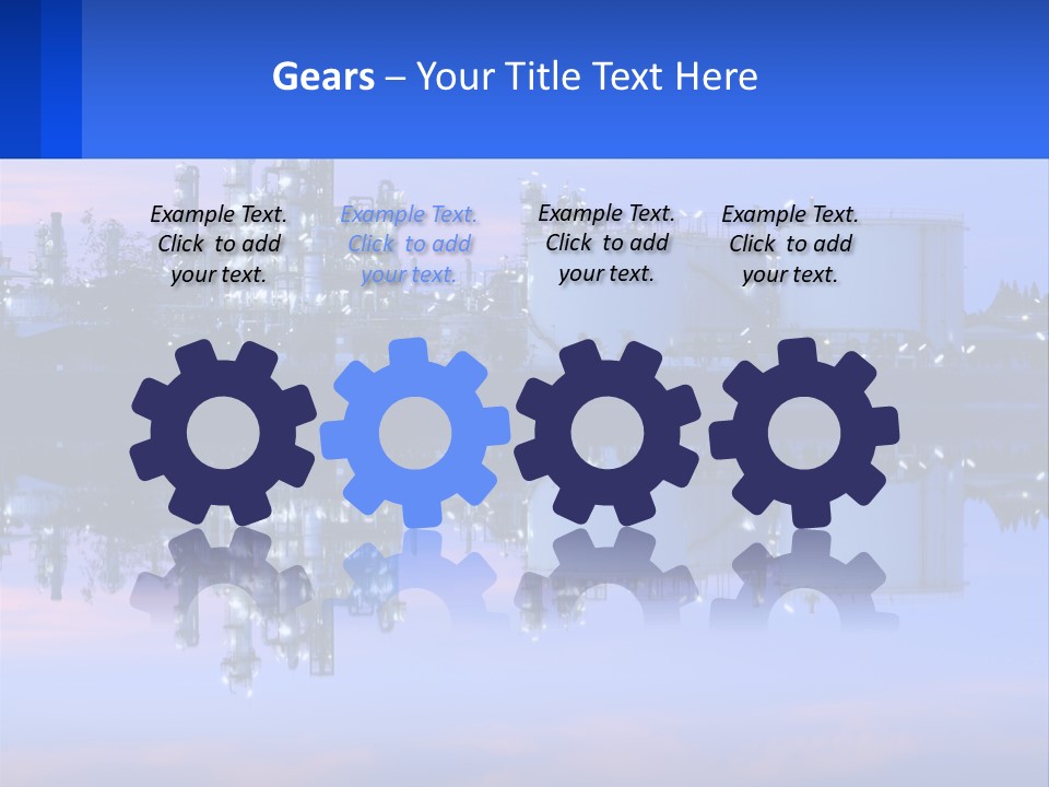 A Power Plant With A Blue Sky In The Background PowerPoint Template