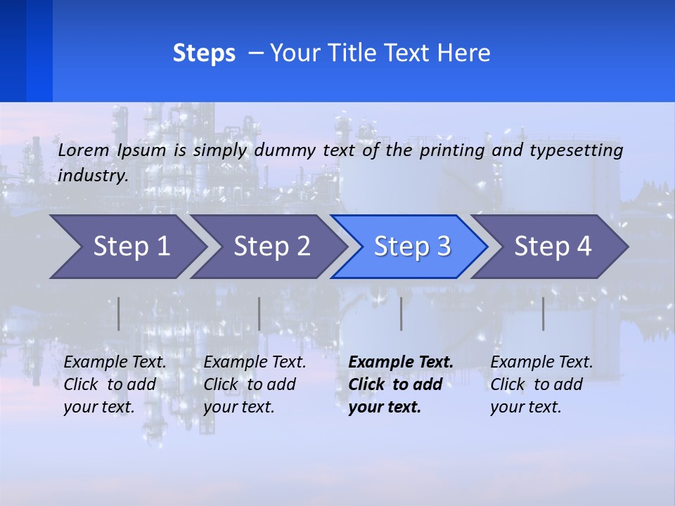 A Power Plant With A Blue Sky In The Background PowerPoint Template