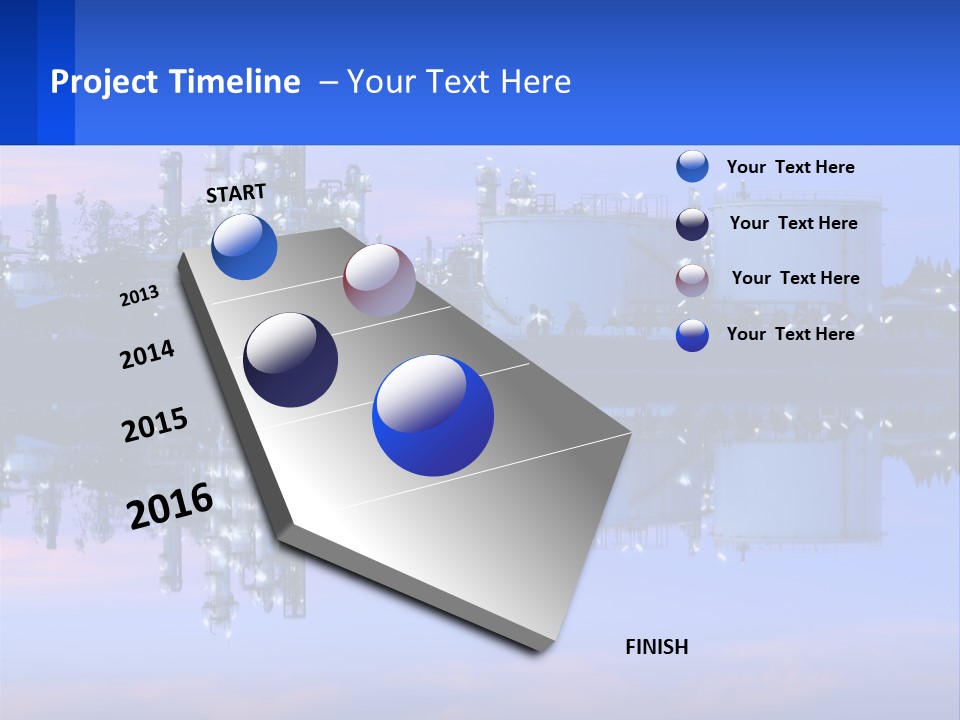 A Power Plant With A Blue Sky In The Background PowerPoint Template