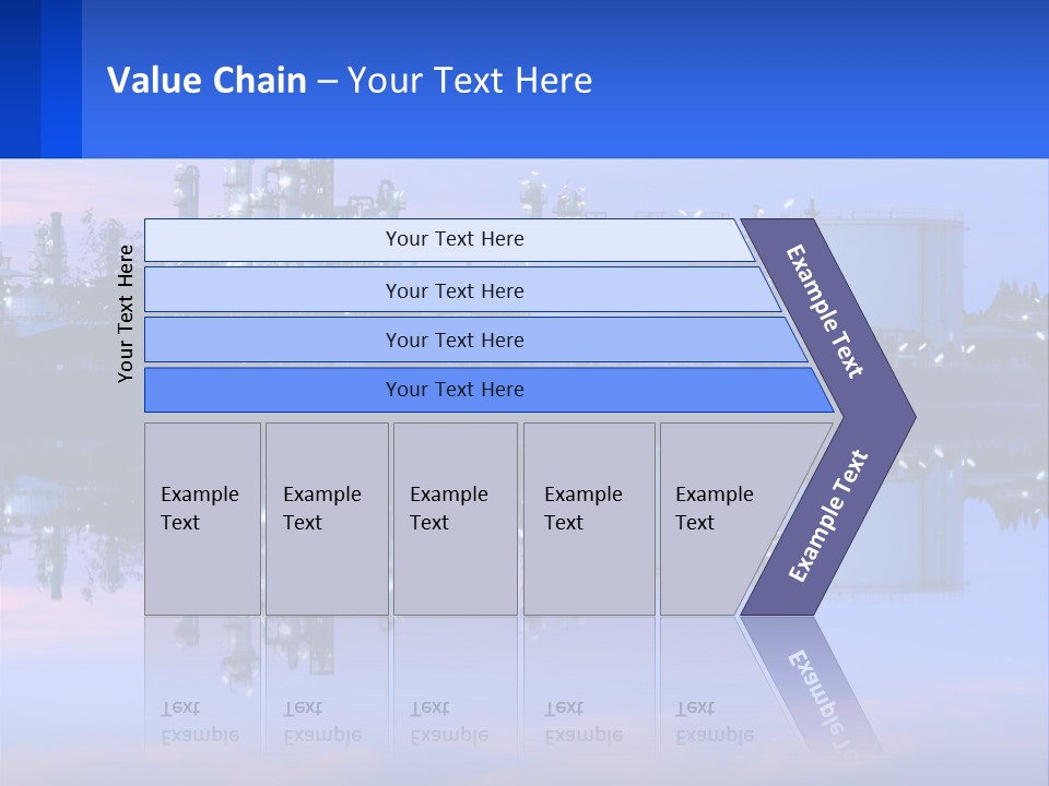 A Power Plant With A Blue Sky In The Background PowerPoint Template