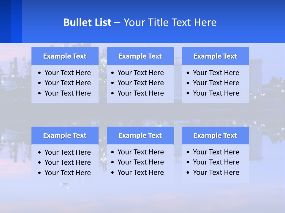 A Power Plant With A Blue Sky In The Background PowerPoint Template