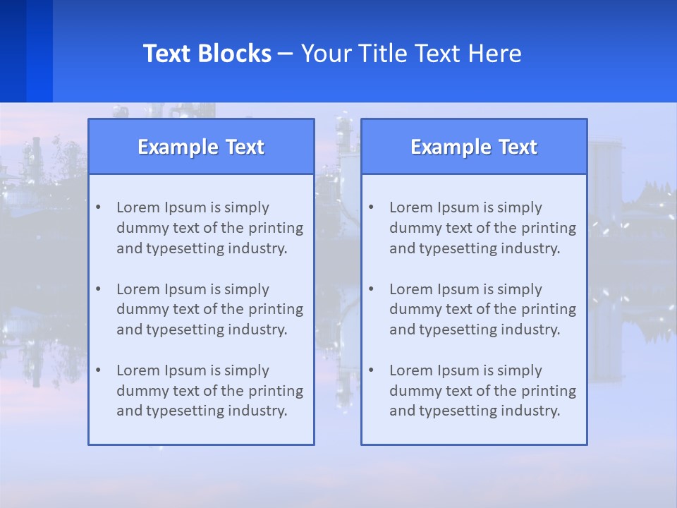 A Power Plant With A Blue Sky In The Background PowerPoint Template