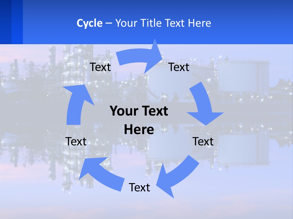 A Power Plant With A Blue Sky In The Background PowerPoint Template