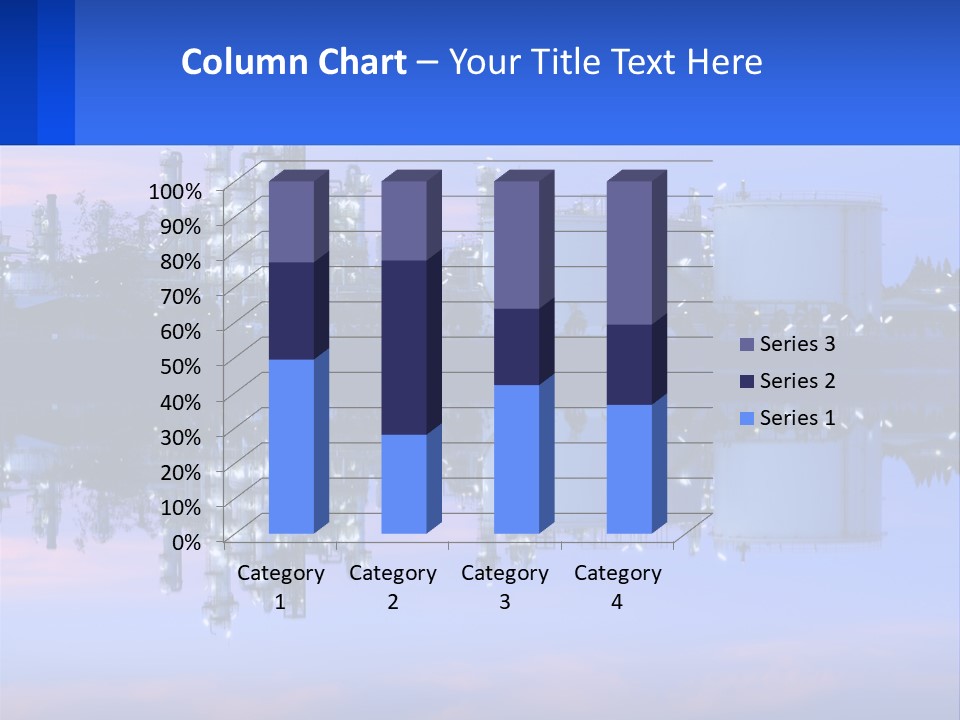 A Power Plant With A Blue Sky In The Background PowerPoint Template