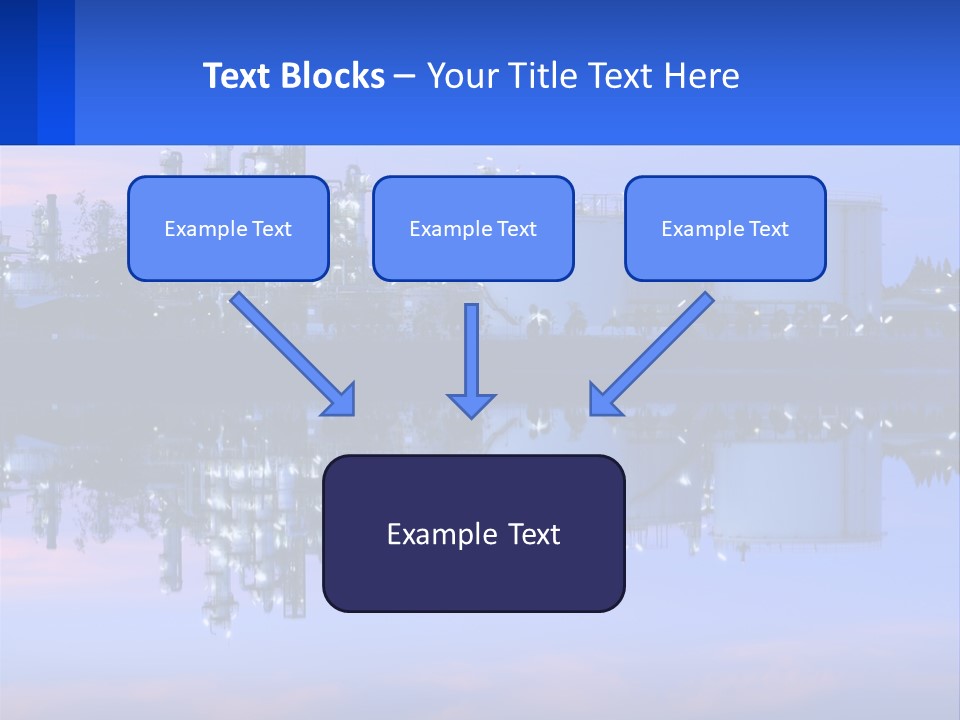 A Power Plant With A Blue Sky In The Background PowerPoint Template