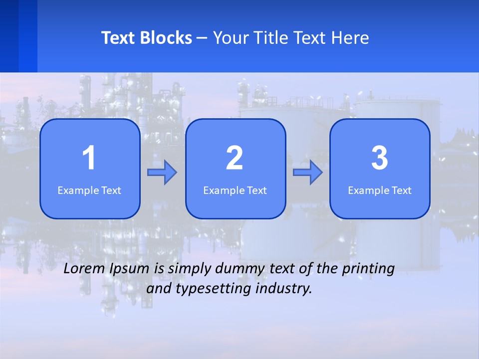 A Power Plant With A Blue Sky In The Background PowerPoint Template