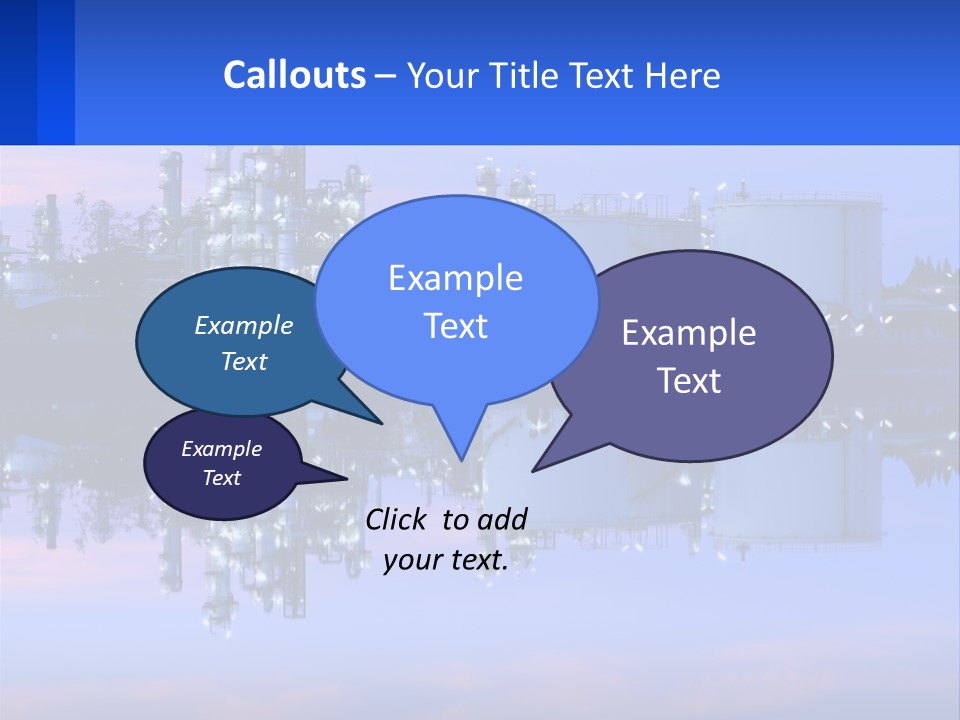 A Power Plant With A Blue Sky In The Background PowerPoint Template