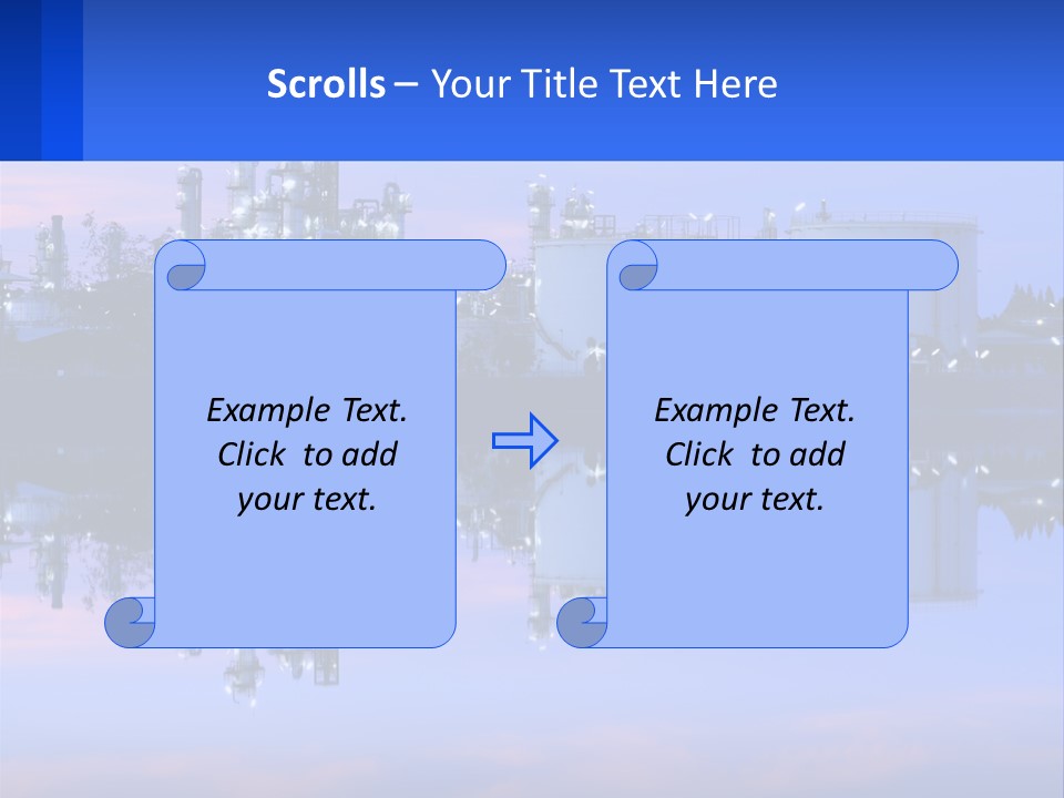 A Power Plant With A Blue Sky In The Background PowerPoint Template