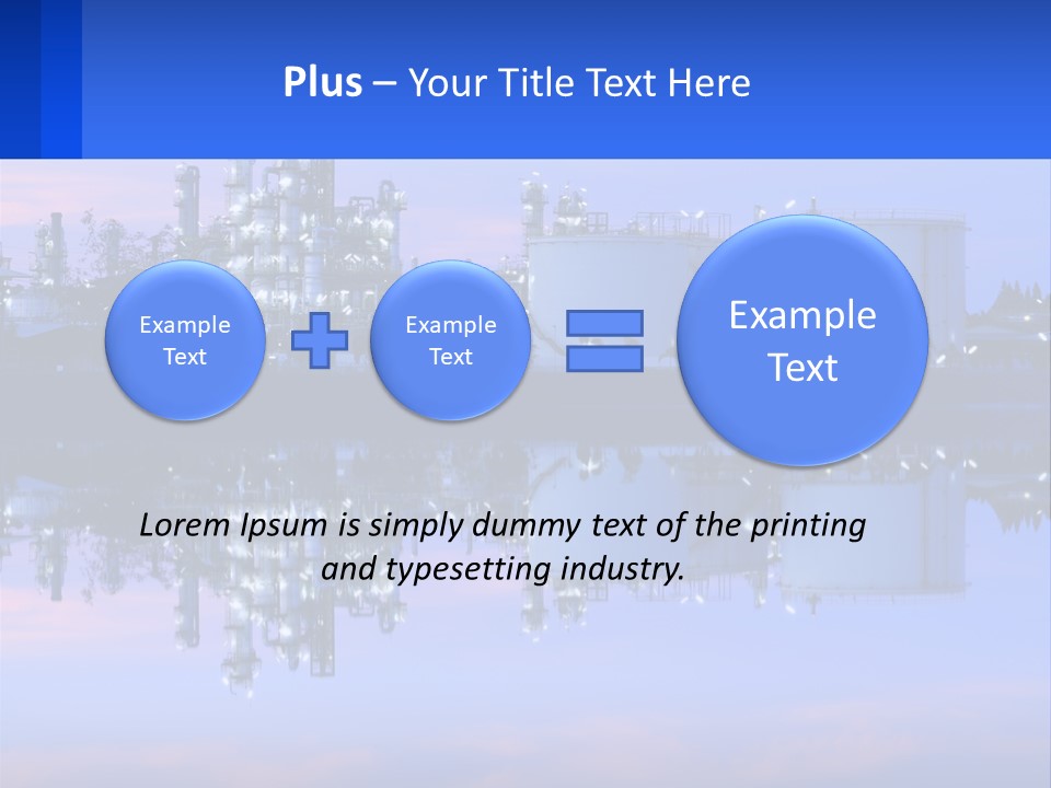 A Power Plant With A Blue Sky In The Background PowerPoint Template