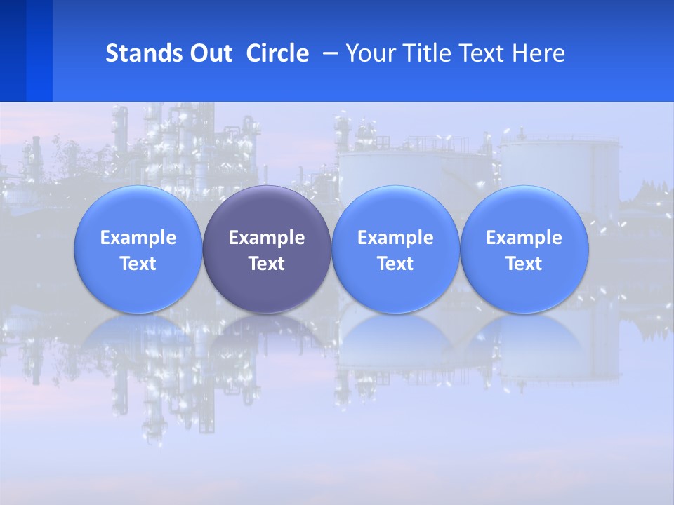 A Power Plant With A Blue Sky In The Background PowerPoint Template