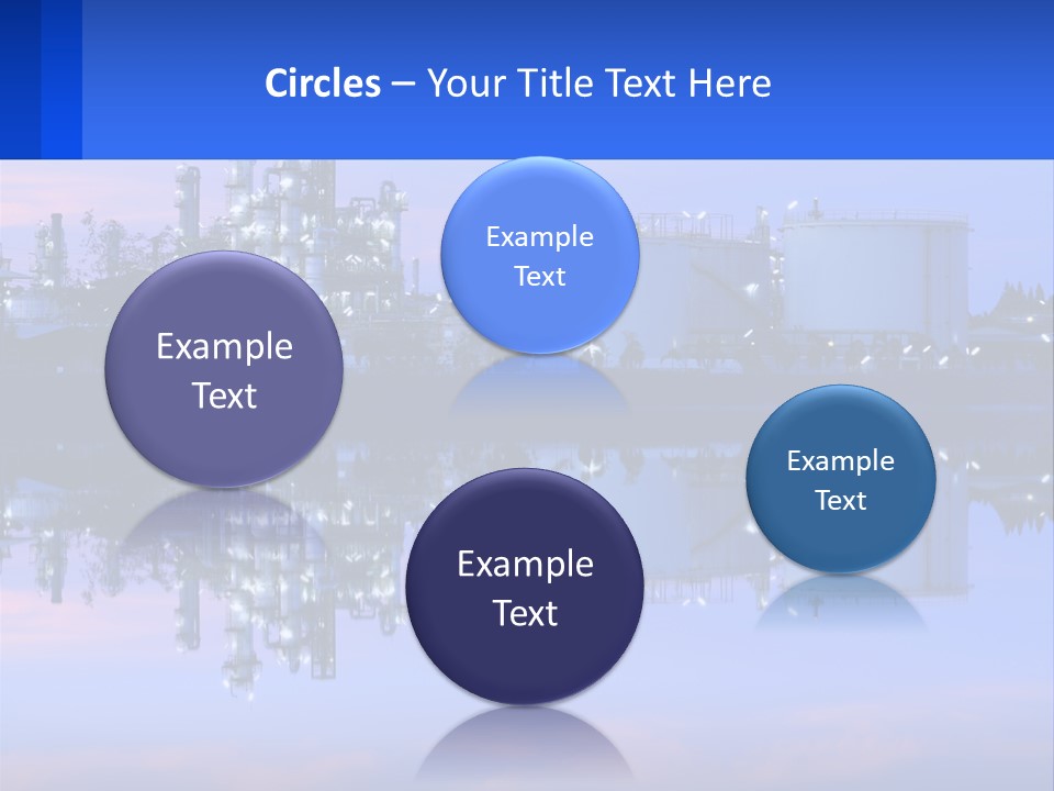 A Power Plant With A Blue Sky In The Background PowerPoint Template