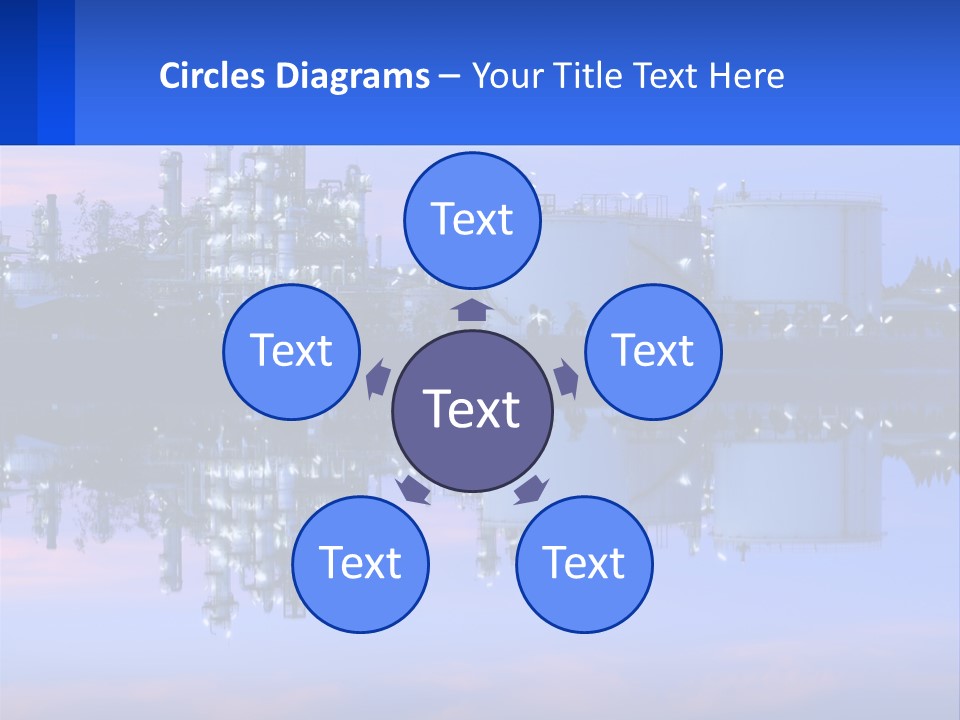 A Power Plant With A Blue Sky In The Background PowerPoint Template