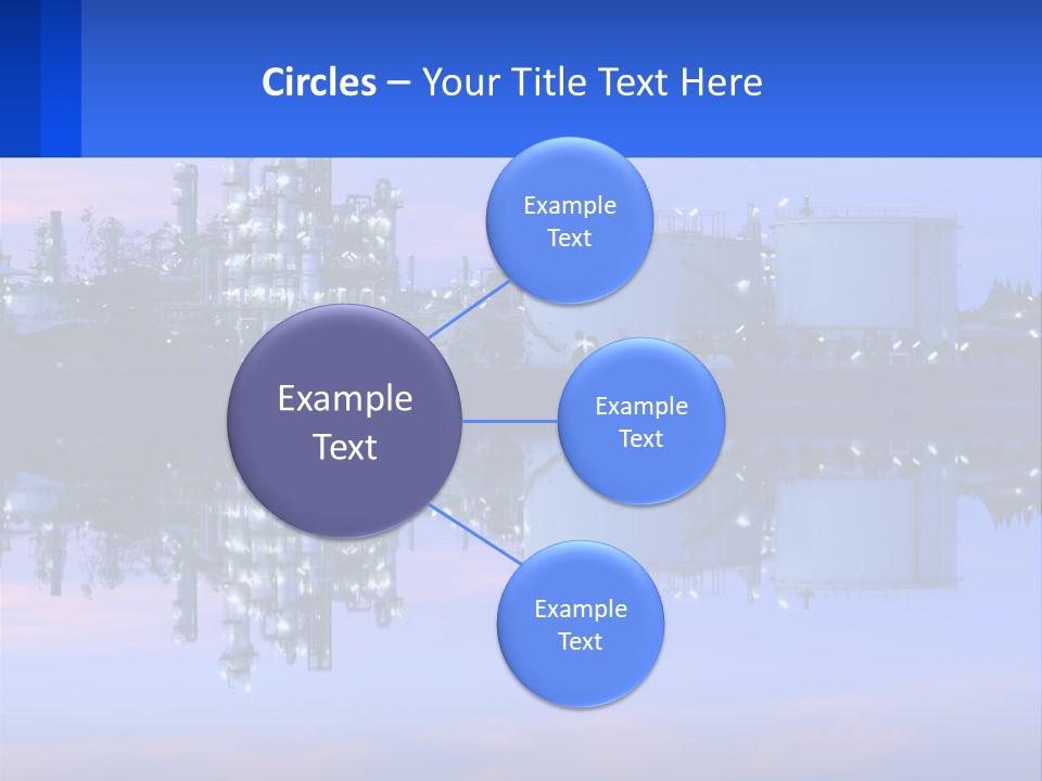 A Power Plant With A Blue Sky In The Background PowerPoint Template