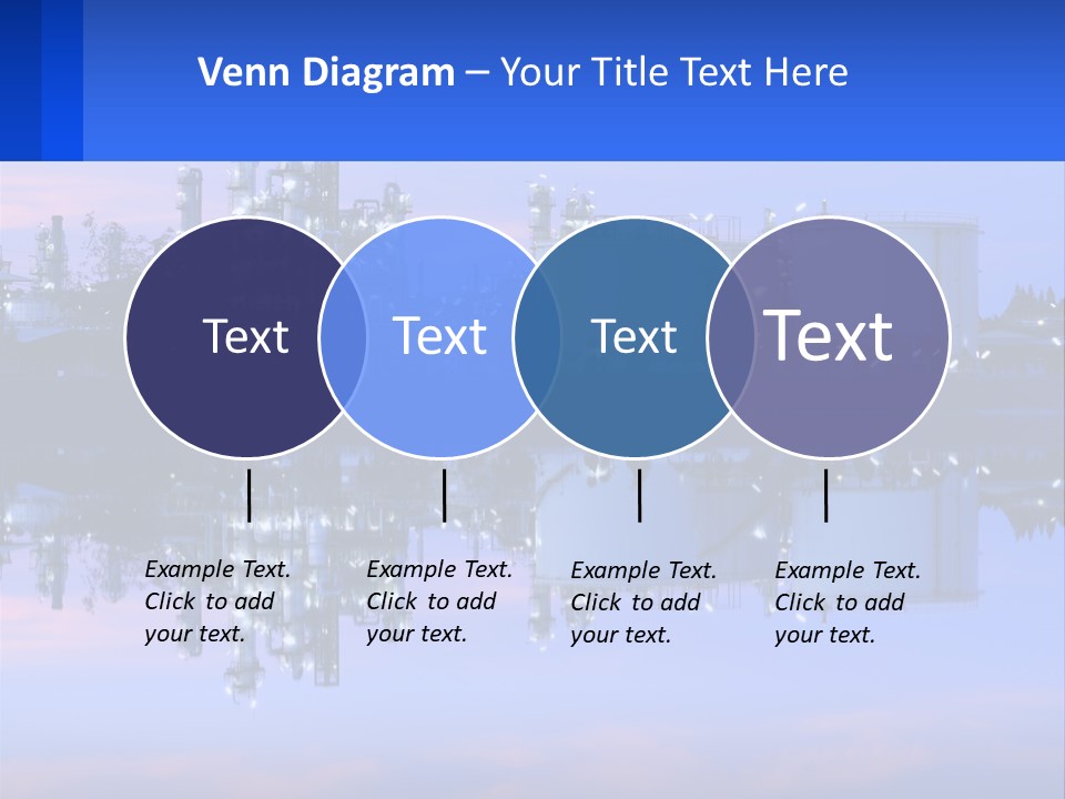 A Power Plant With A Blue Sky In The Background PowerPoint Template