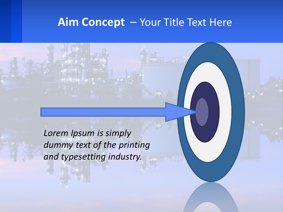 A Power Plant With A Blue Sky In The Background PowerPoint Template