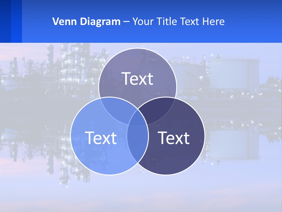 A Power Plant With A Blue Sky In The Background PowerPoint Template