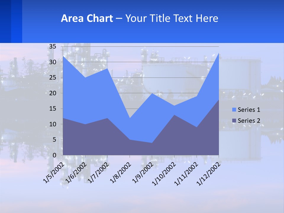 A Power Plant With A Blue Sky In The Background PowerPoint Template