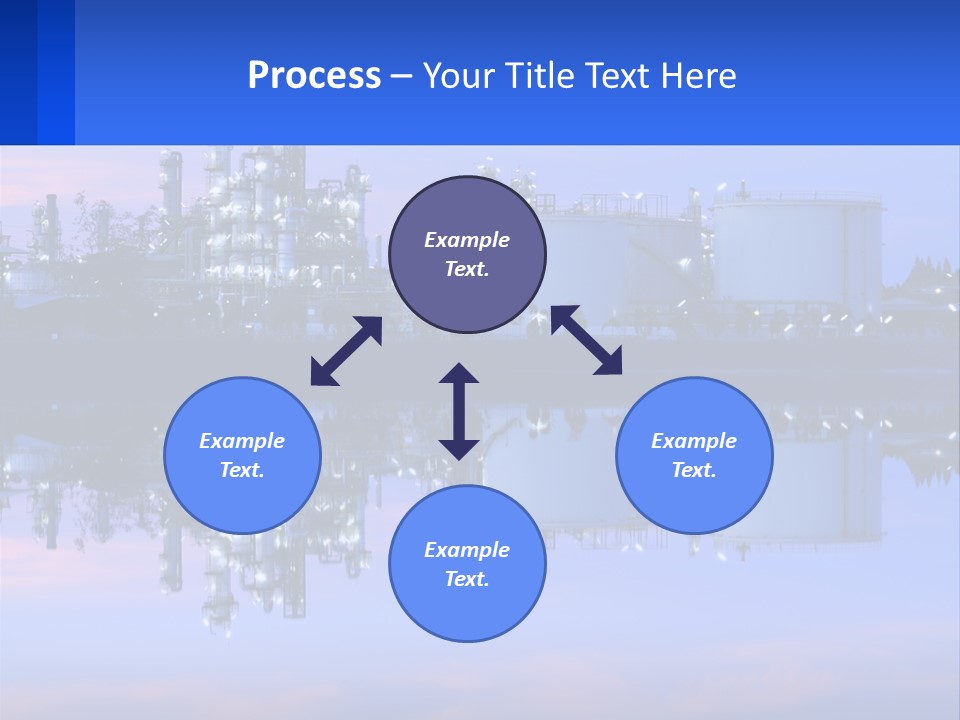 A Power Plant With A Blue Sky In The Background PowerPoint Template