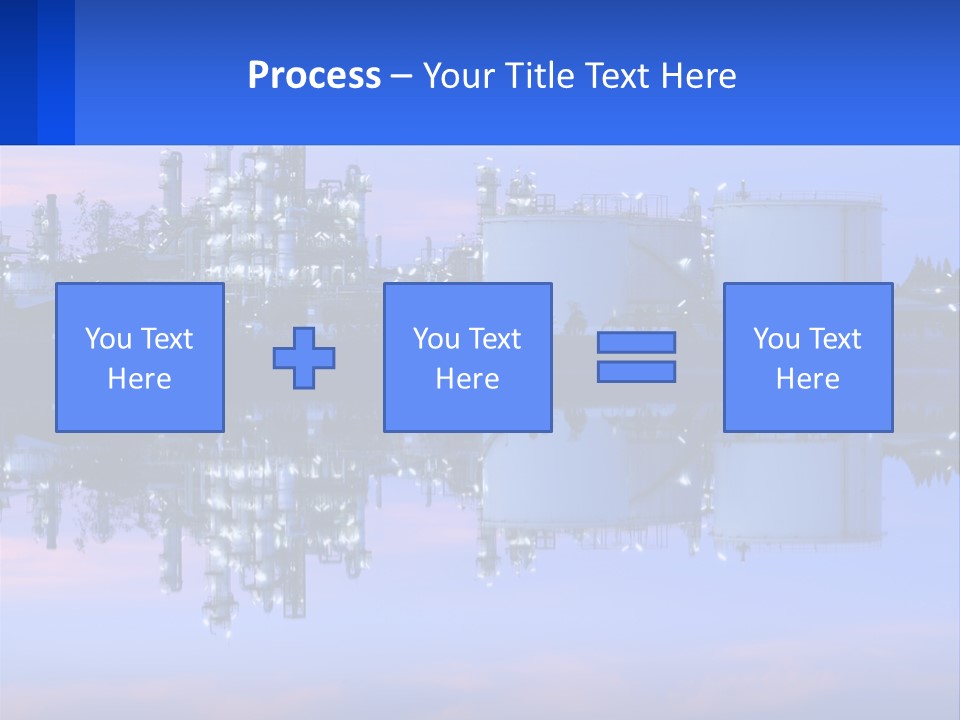 A Power Plant With A Blue Sky In The Background PowerPoint Template