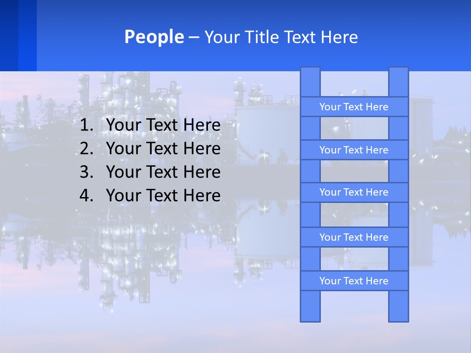 A Power Plant With A Blue Sky In The Background PowerPoint Template