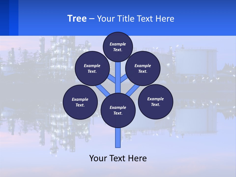 A Power Plant With A Blue Sky In The Background PowerPoint Template