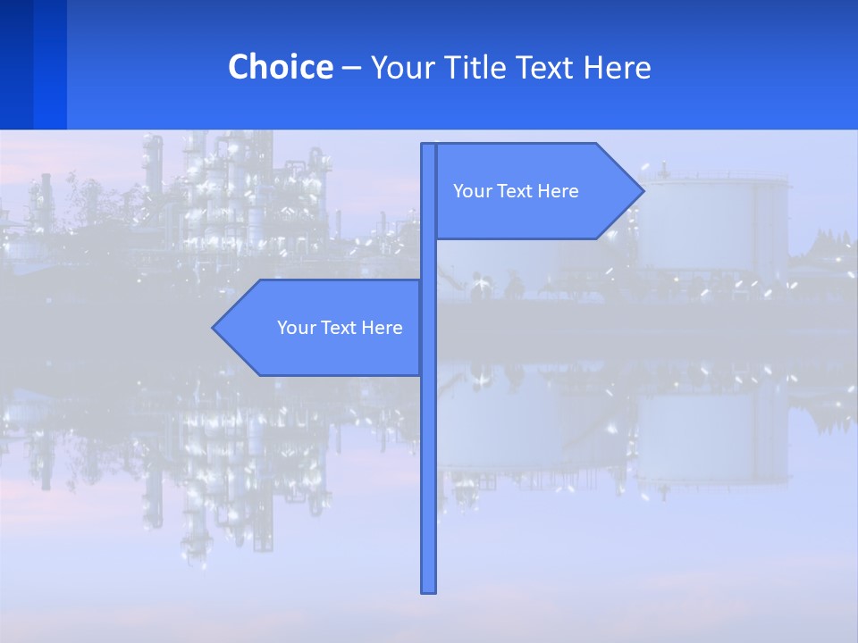 A Power Plant With A Blue Sky In The Background PowerPoint Template