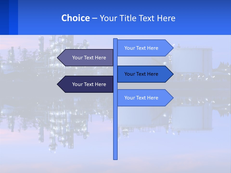 A Power Plant With A Blue Sky In The Background PowerPoint Template