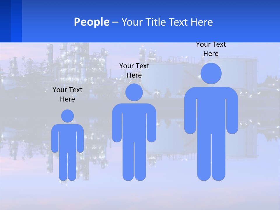 A Power Plant With A Blue Sky In The Background PowerPoint Template