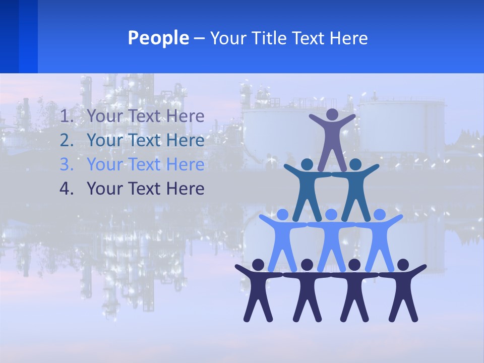 A Power Plant With A Blue Sky In The Background PowerPoint Template