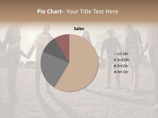 A Group Of People Holding Hands In A Field PowerPoint Template