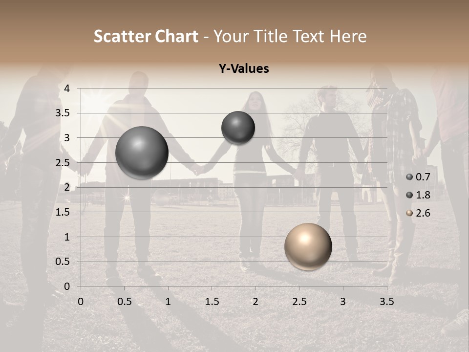 A Group Of People Holding Hands In A Field PowerPoint Template