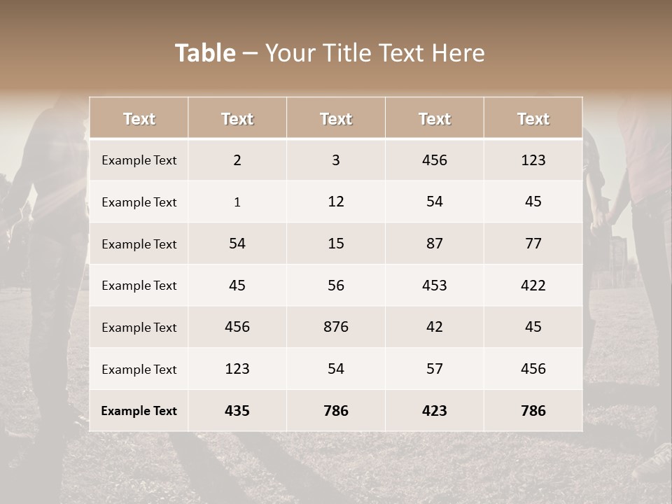 A Group Of People Holding Hands In A Field PowerPoint Template
