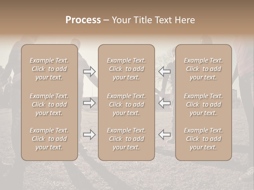 A Group Of People Holding Hands In A Field PowerPoint Template