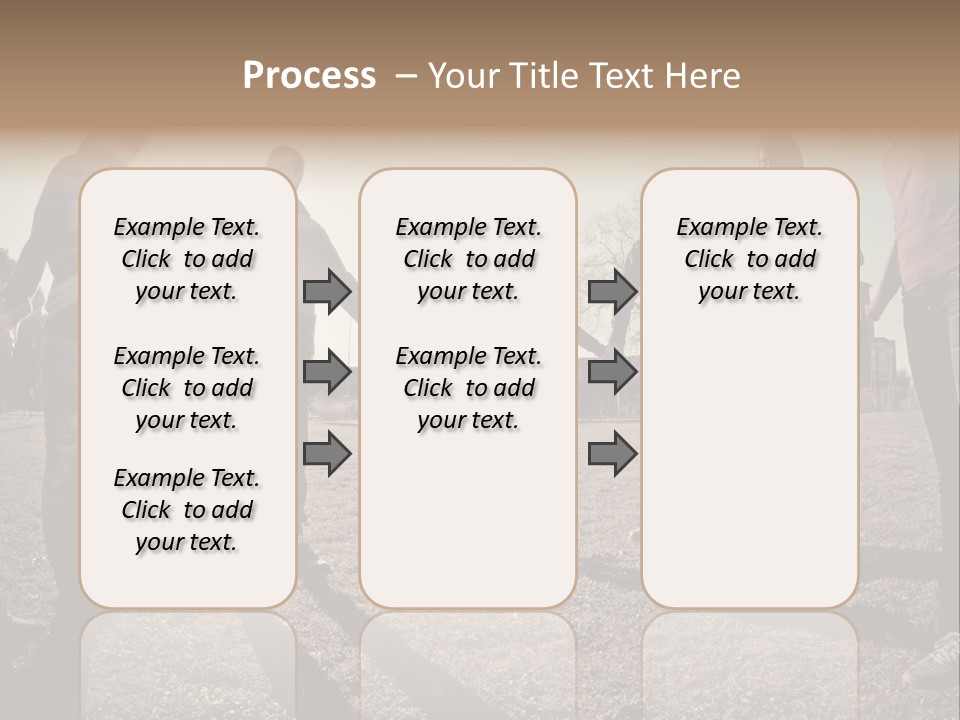 A Group Of People Holding Hands In A Field PowerPoint Template