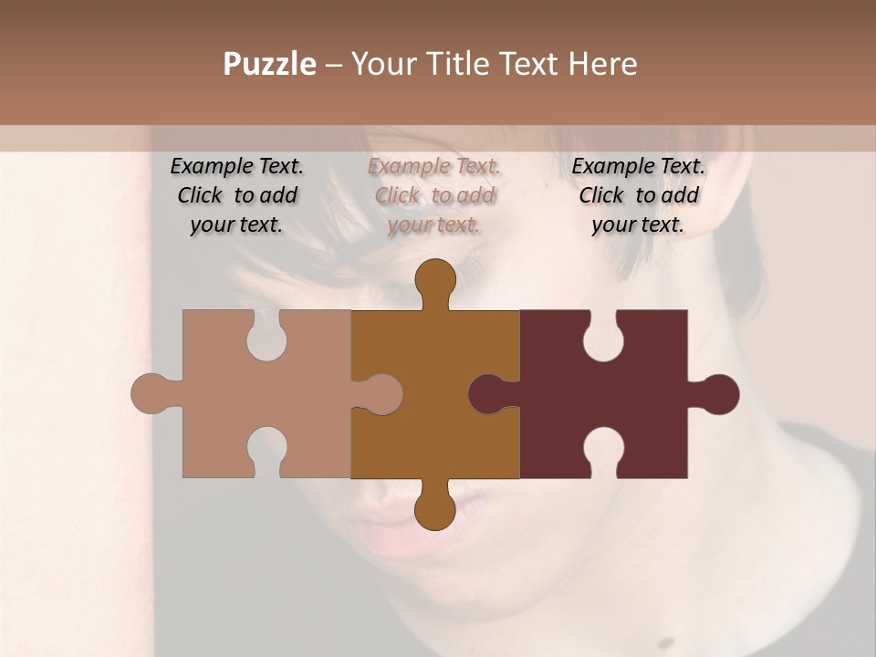 A Young Man Leaning Against A Wall With His Eyes Closed PowerPoint Template