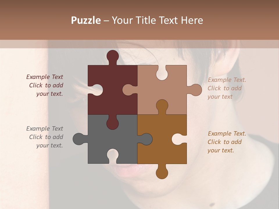 A Young Man Leaning Against A Wall With His Eyes Closed PowerPoint Template